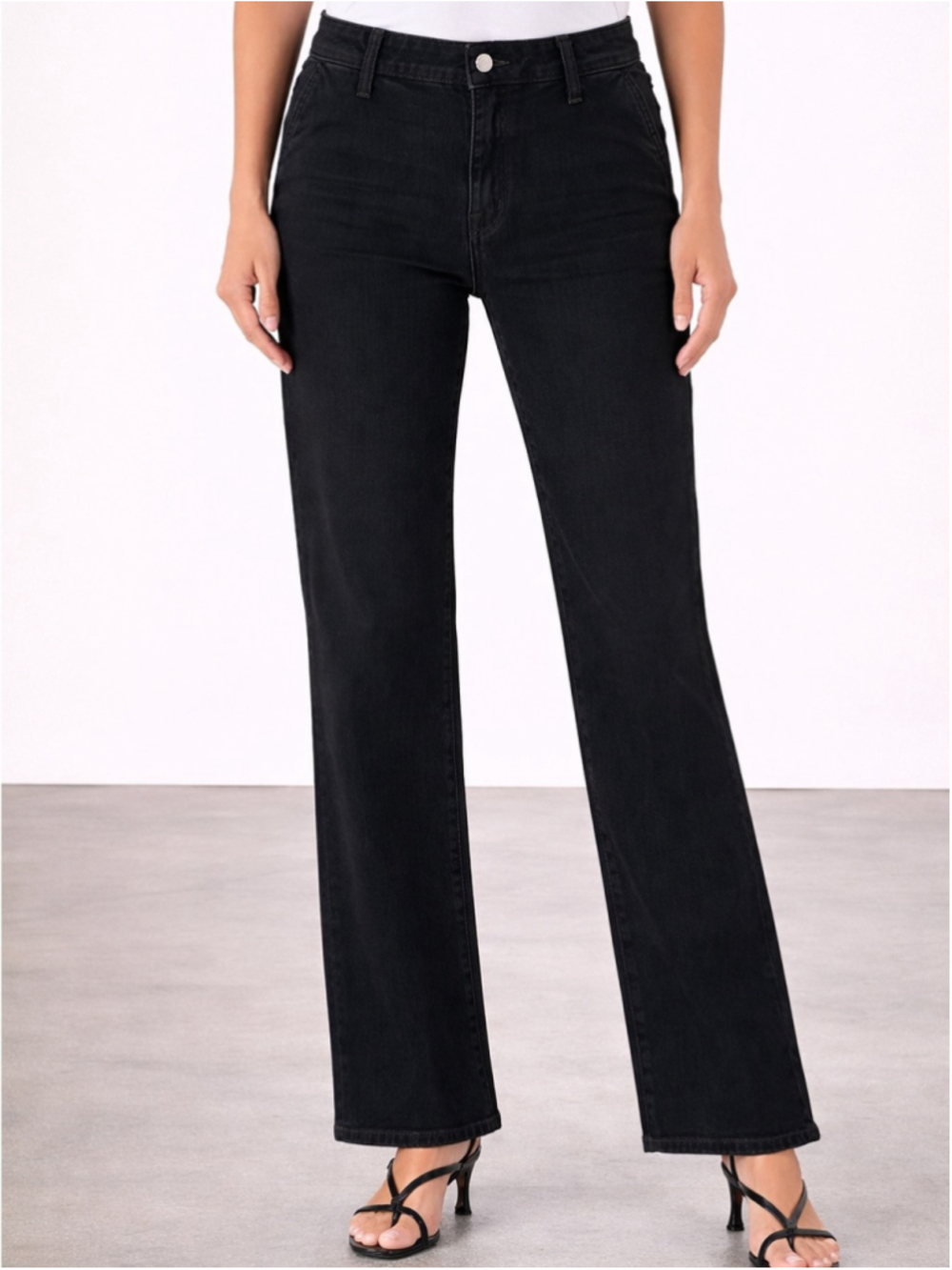 Fidelity Katie Trouser High Classic Flare Jeans minimalist classic Black sz 27